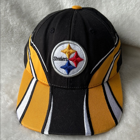 NFL Team Apparel Steelers Black and Yellow Cap vintage - Picture 1 of 7